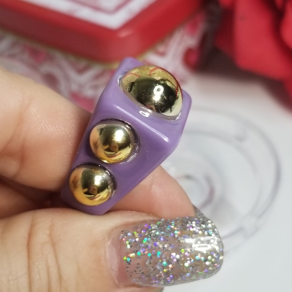 3/$30 Acrylic Geometric Shape Rings New - Picture 6 of 7